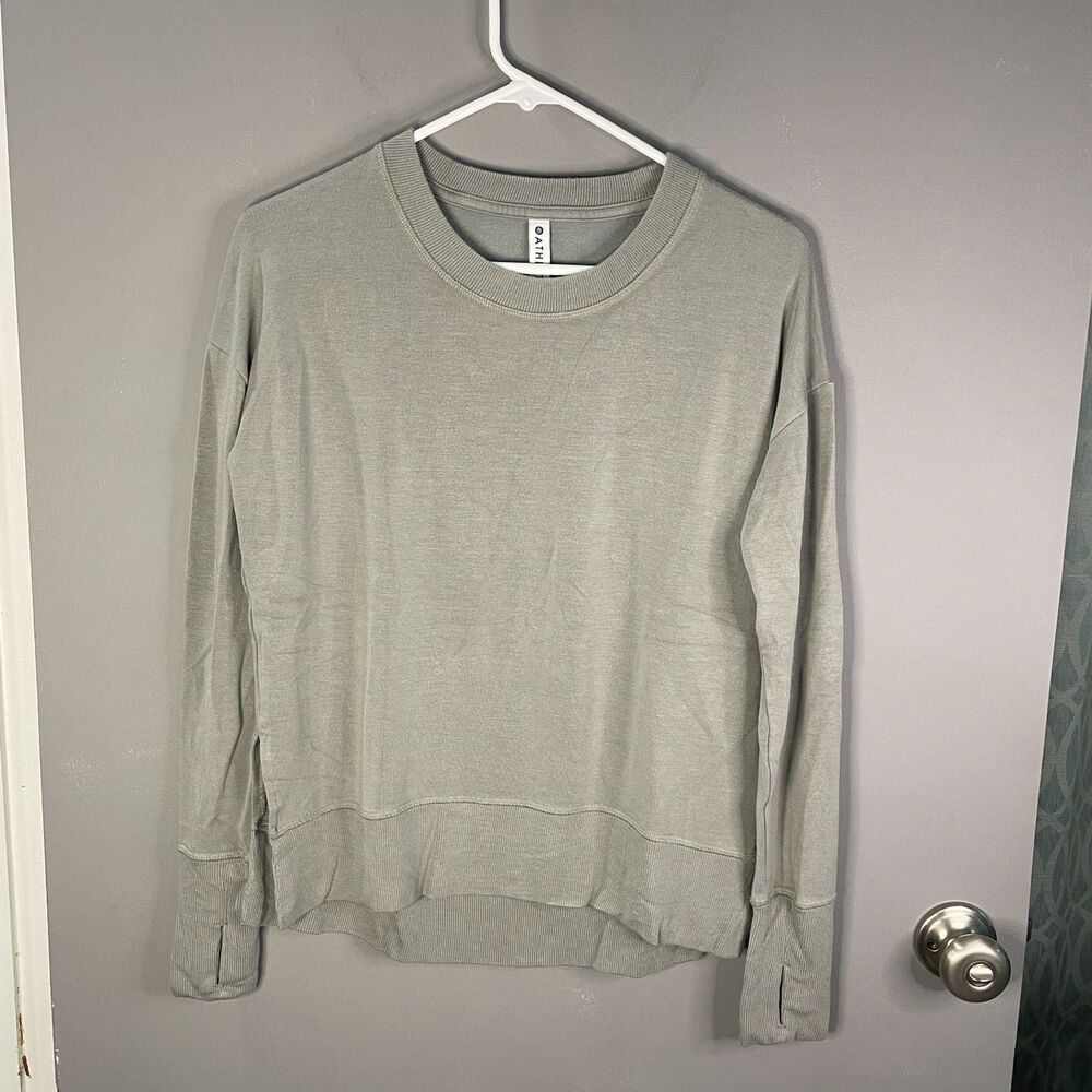 Athleta Womens XXS Long Sleeve Pullover Stretchy Sweater with Thumbholes